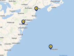 Mapa plavby