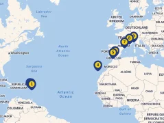 Mapa plavby